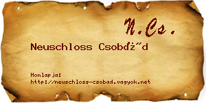 Neuschloss Csobád névjegykártya